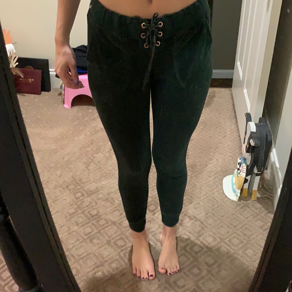 velvet joggers